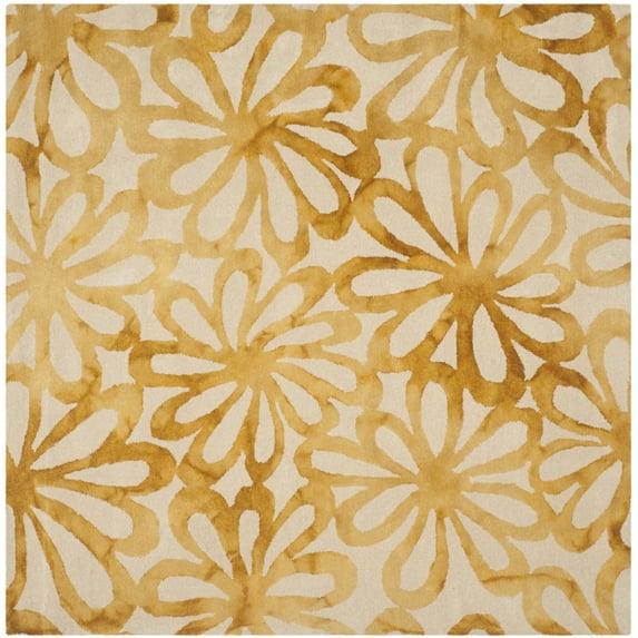 Dip Dye DDY527 Hand Tufted Area Rug - Beige/Gold - 7'x7' - Safavieh.