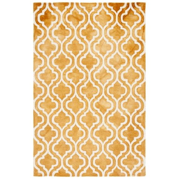 Dip Dye DDY537 Hand Tufted Indoor Area Rug - Gold/Ivory - 5'x8' - Safavieh