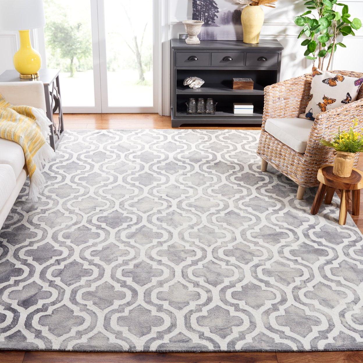 Dip Dye DDY537 Hand Tufted Accent Rug - Grey/Ivory - 2'x3' - Safavieh.