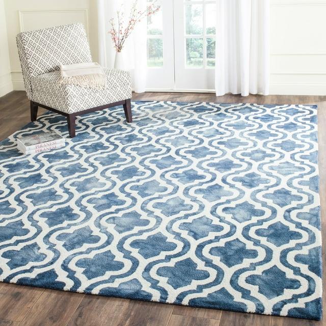 Dip Dye DDY537 Hand Tufted Indoor Area Rug - Navy/Ivory - 8'x10' - Safavieh
