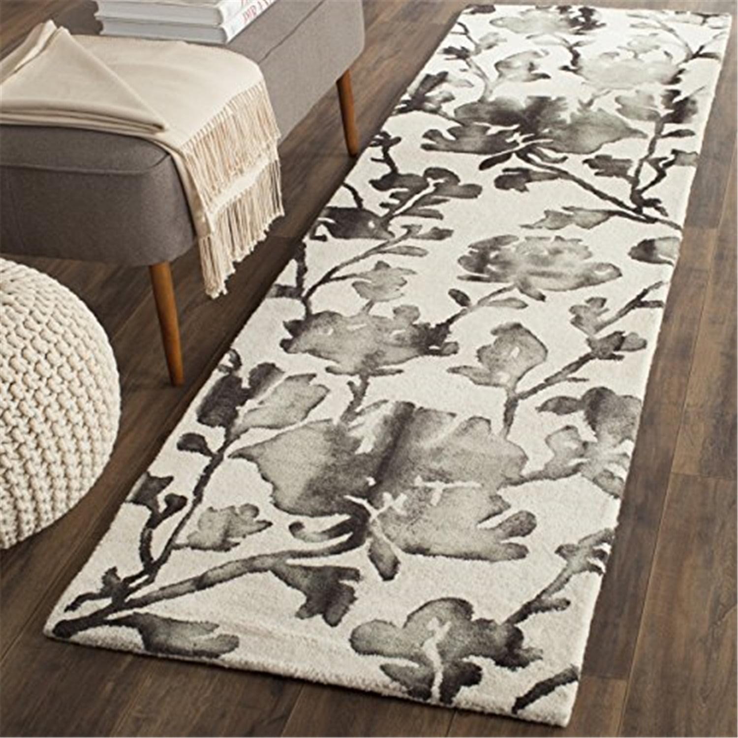 Dip Dye DDY716 Hand Tufted Runner Rug - Ivory/Charcoal - 2'3"x10' - Safavieh.