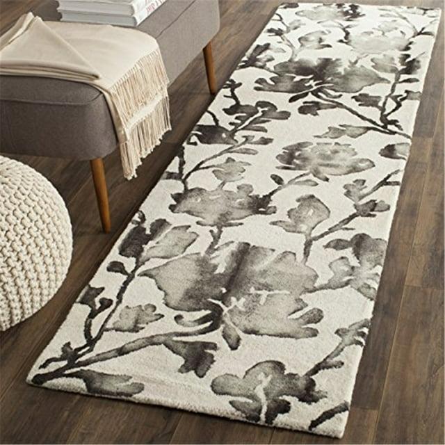 Dip Dye DDY716 Hand Tufted Runner Rug - Ivory/Charcoal - 2'3"x10' - Safavieh.