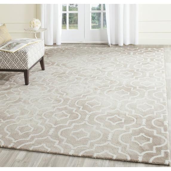 SAFAVIEH Dip Dye Lairos Overdyed Geometric Area Rug, Beige/Ivory, 10' x 14'
