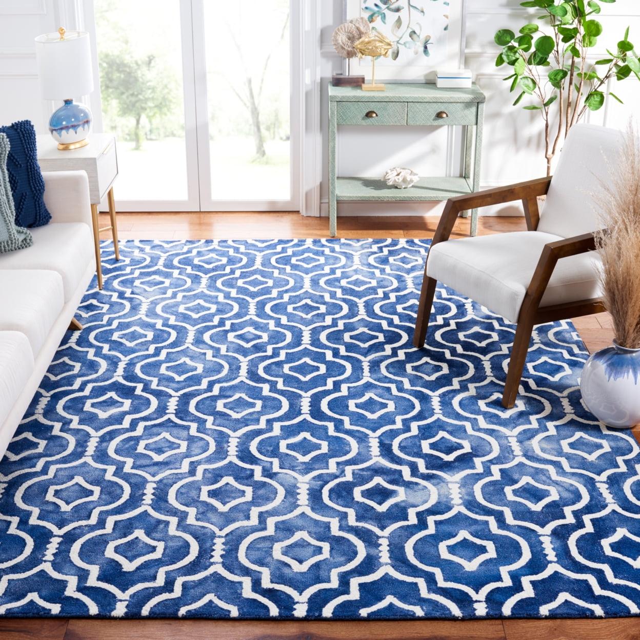Dip Dye DDY538 Hand Tufted Indoor Accent Rug - Navy/Ivory - 2'x3' - Safavieh