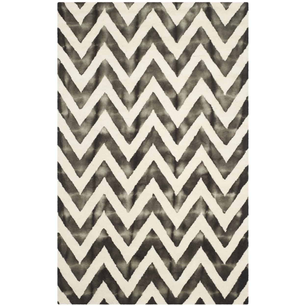 Dip Dye DDY715 Hand Tufted Area Rug - Ivory/Charcoal - 5'x8' - Safavieh.