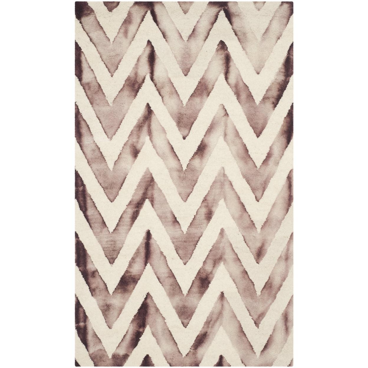 Dip Dye DDY715 Hand Tufted Area Rug - Ivory/Maroon - 3'x5' - Safavieh.