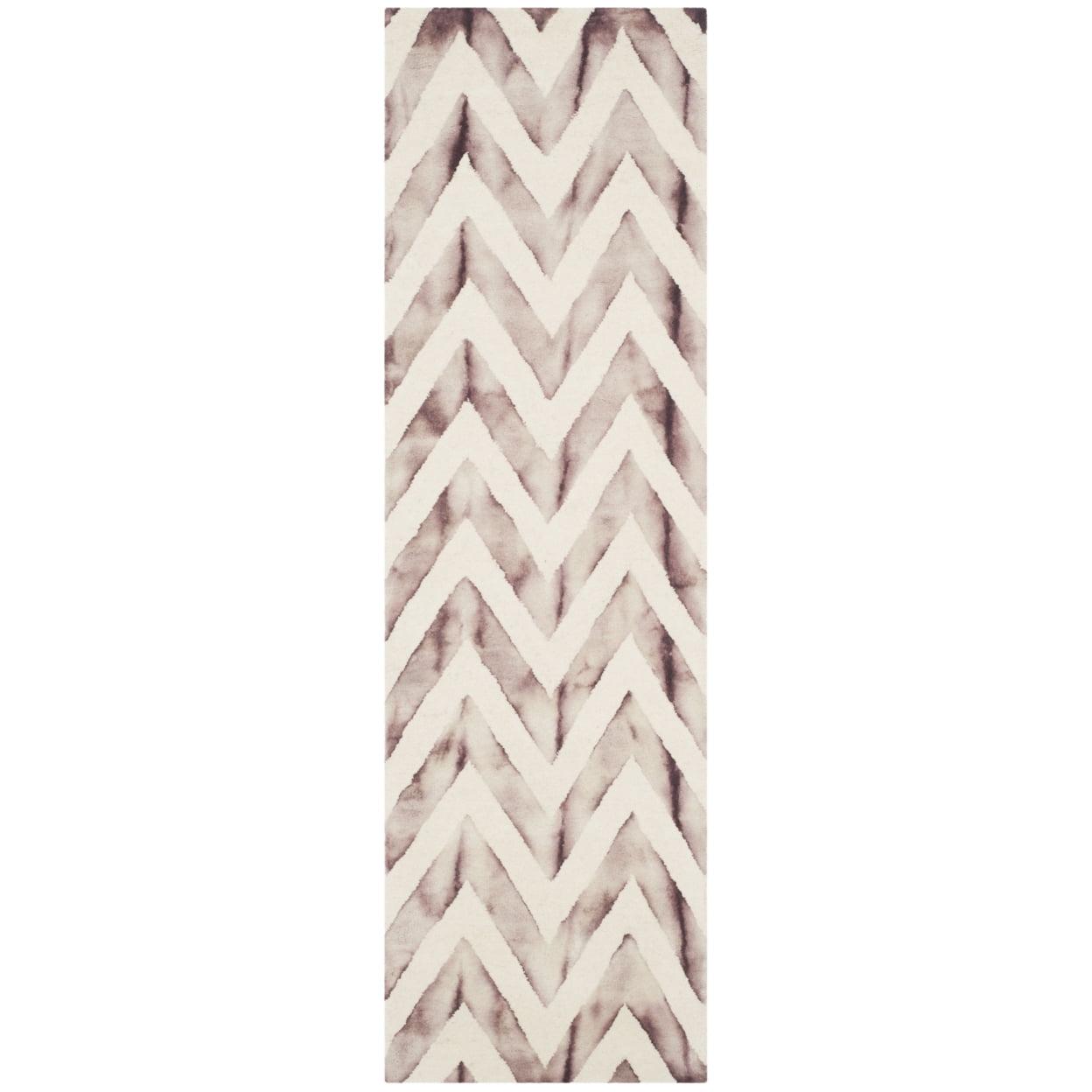 Dip Dye DDY715 Hand Tufted Runner Rug - Ivory/Maroon - 2'3"x12' - Safavieh.