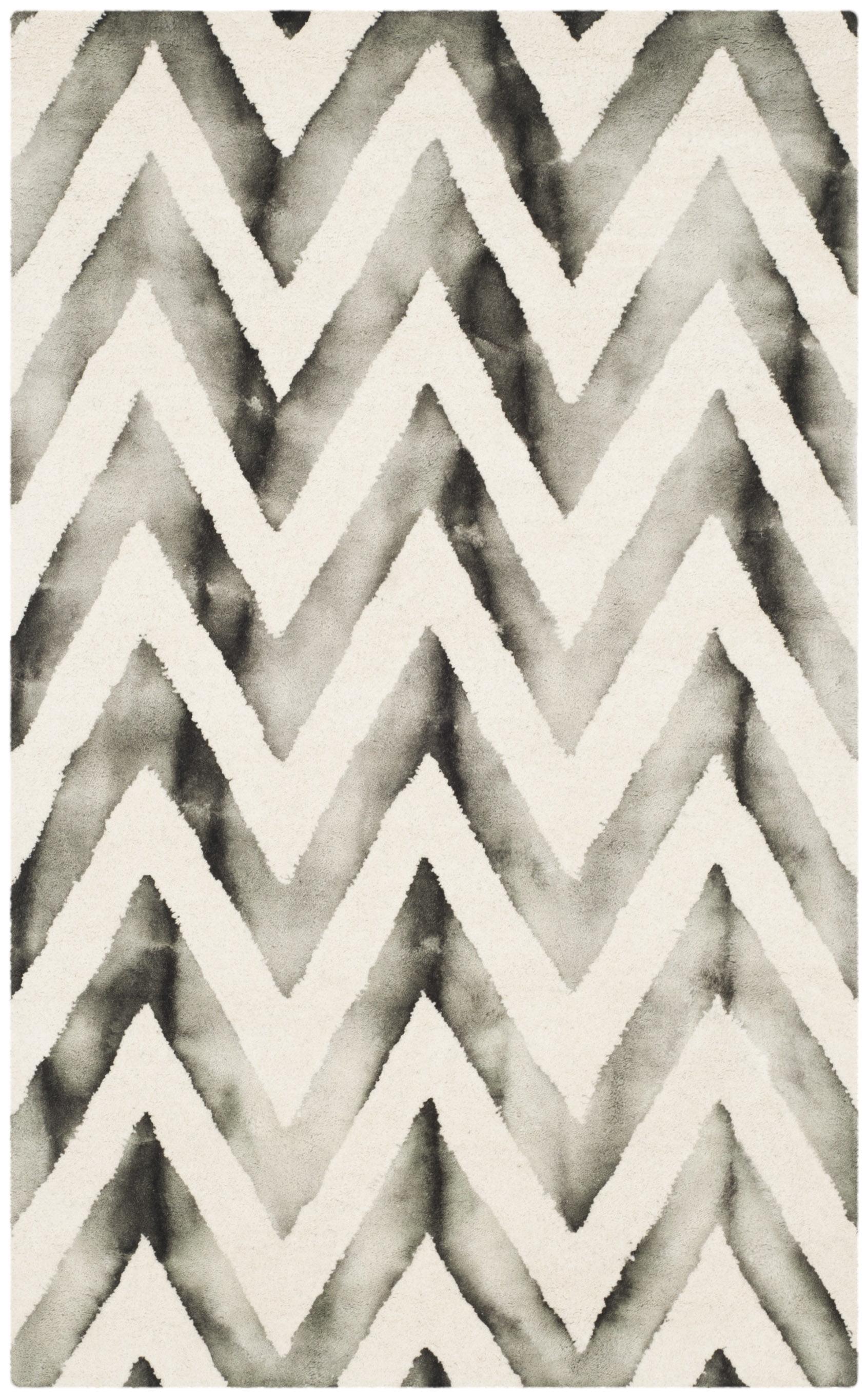 Dip Dye DDY715 Hand Tufted Area Rug - Ivory/Charcoal - 3'x5' - Safavieh.