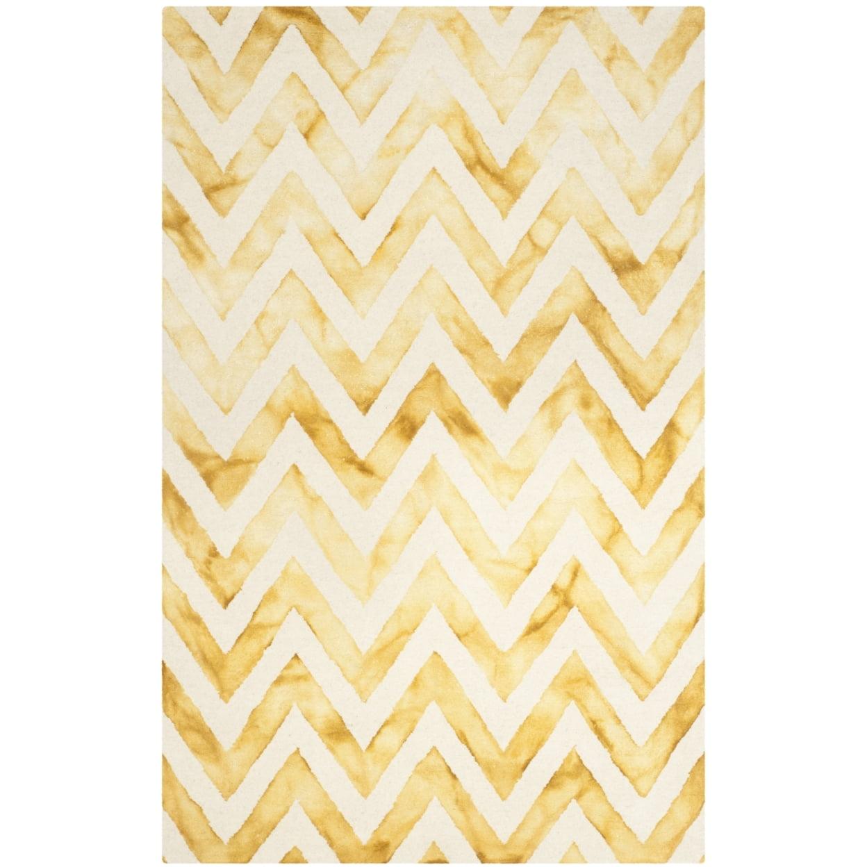 Dip Dye DDY715 Hand Tufted Area Rug - Ivory/Gold - 5'x8' - Safavieh.