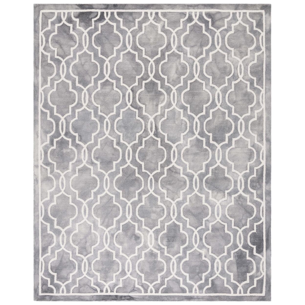 Dip Dye DDY539 Hand Tufted Indoor Area Rug - Grey/Ivory - 7' Round - Safavieh