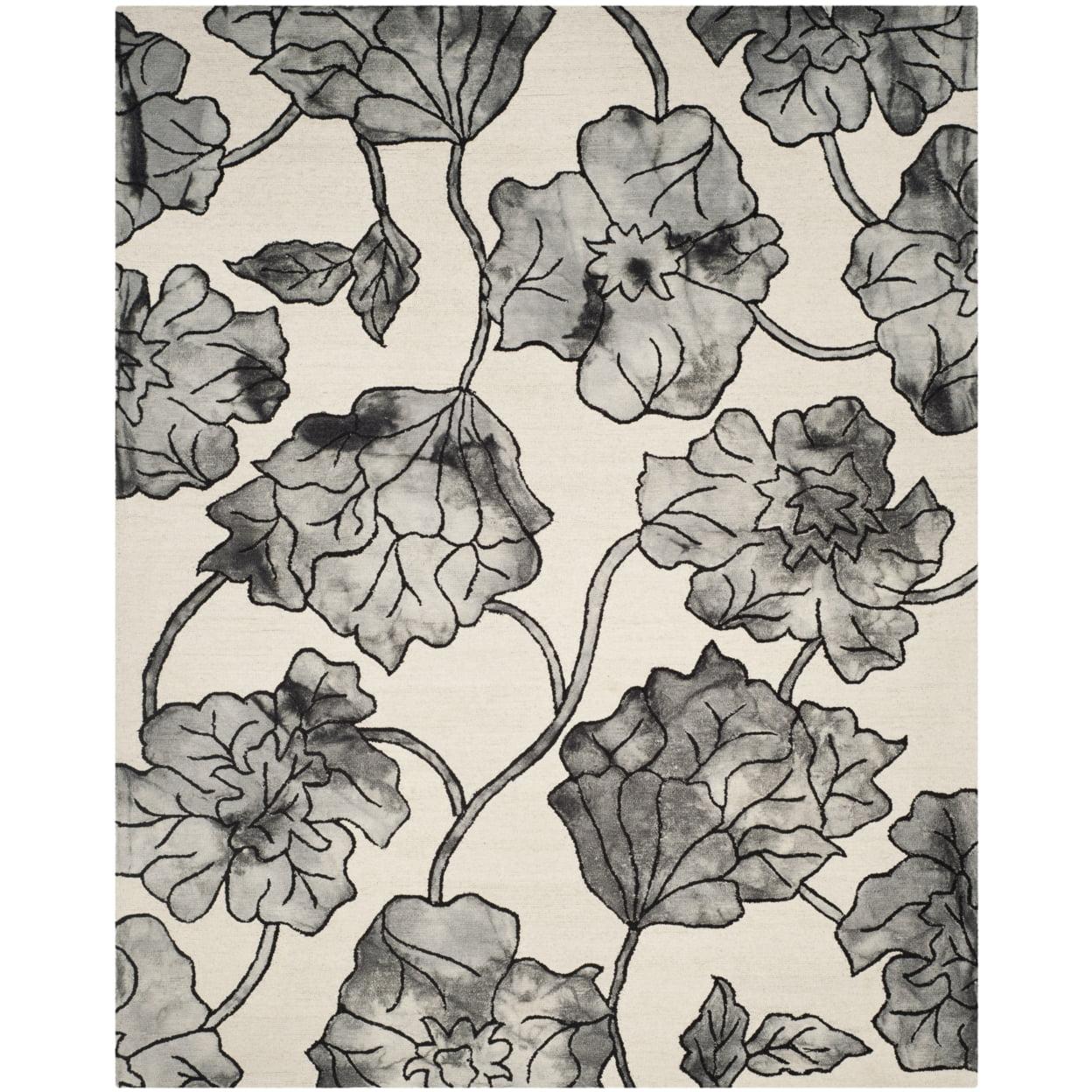 Dip Dye DDY683 Hand Tufted Area Rug - Ivory/Light Grey - 8'x10' - Safavieh.