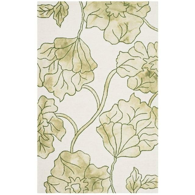 Dip Dye DDY683 Hand Tufted Area Rug - Ivory/Light Green - 5'x8' - Safavieh.