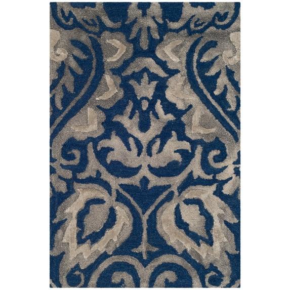 Dip Dye DDY511 Hand Tufted Accent Rug - Navy/Grey - 2'x3' - Safavieh.