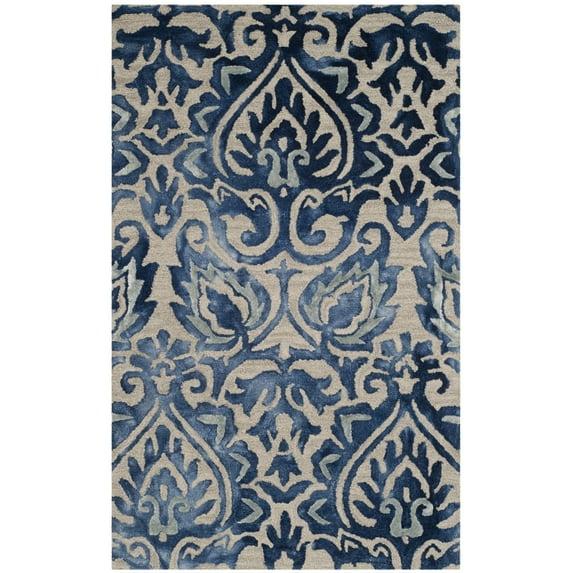 Dip Dye DDY511 Hand Tufted Area Rug - Royal Blue/Beige - 3'x5' - Safavieh.