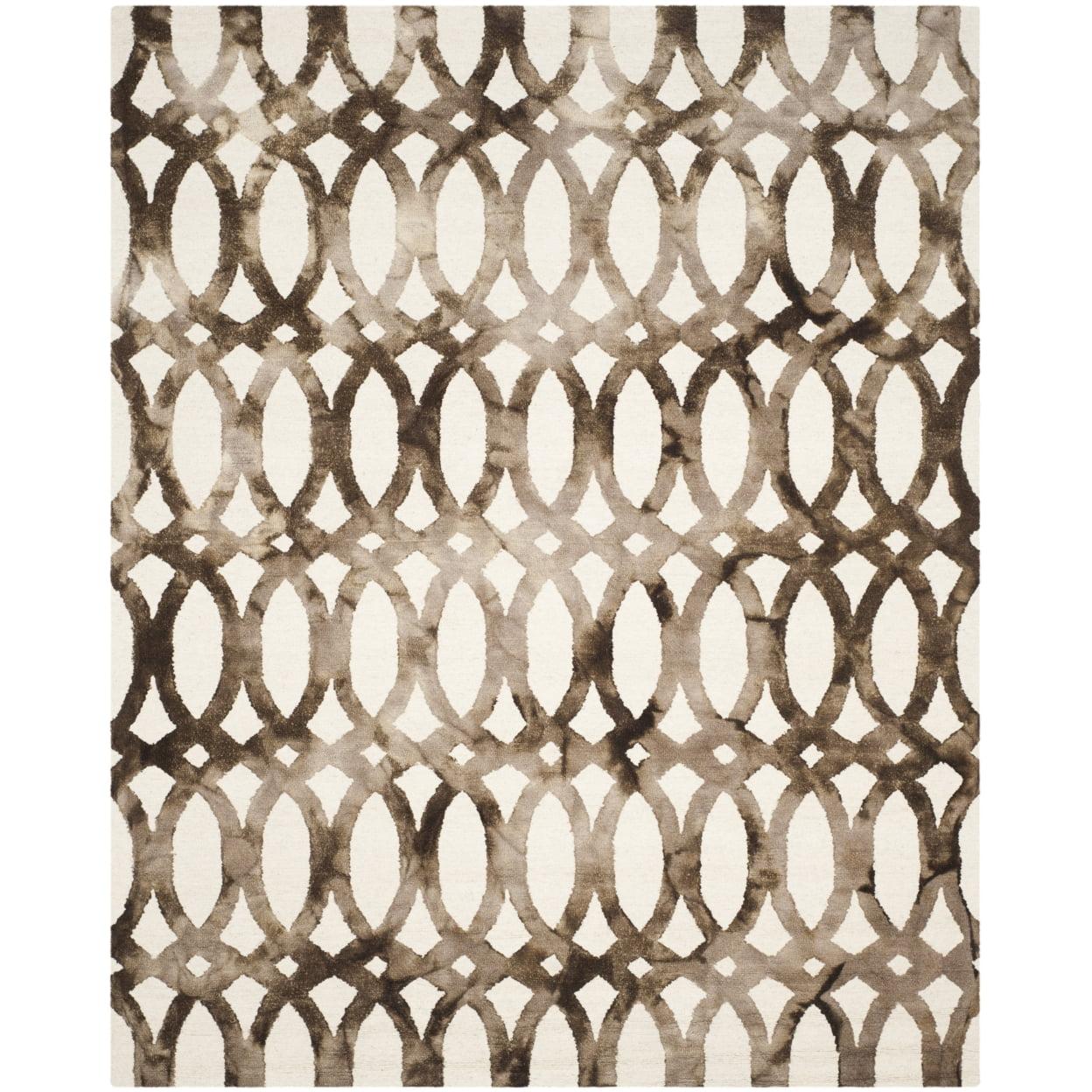 Dip Dye DDY675 Hand Tufted Area Rug - Ivory/Chocolate - 8'x10' - Safavieh.
