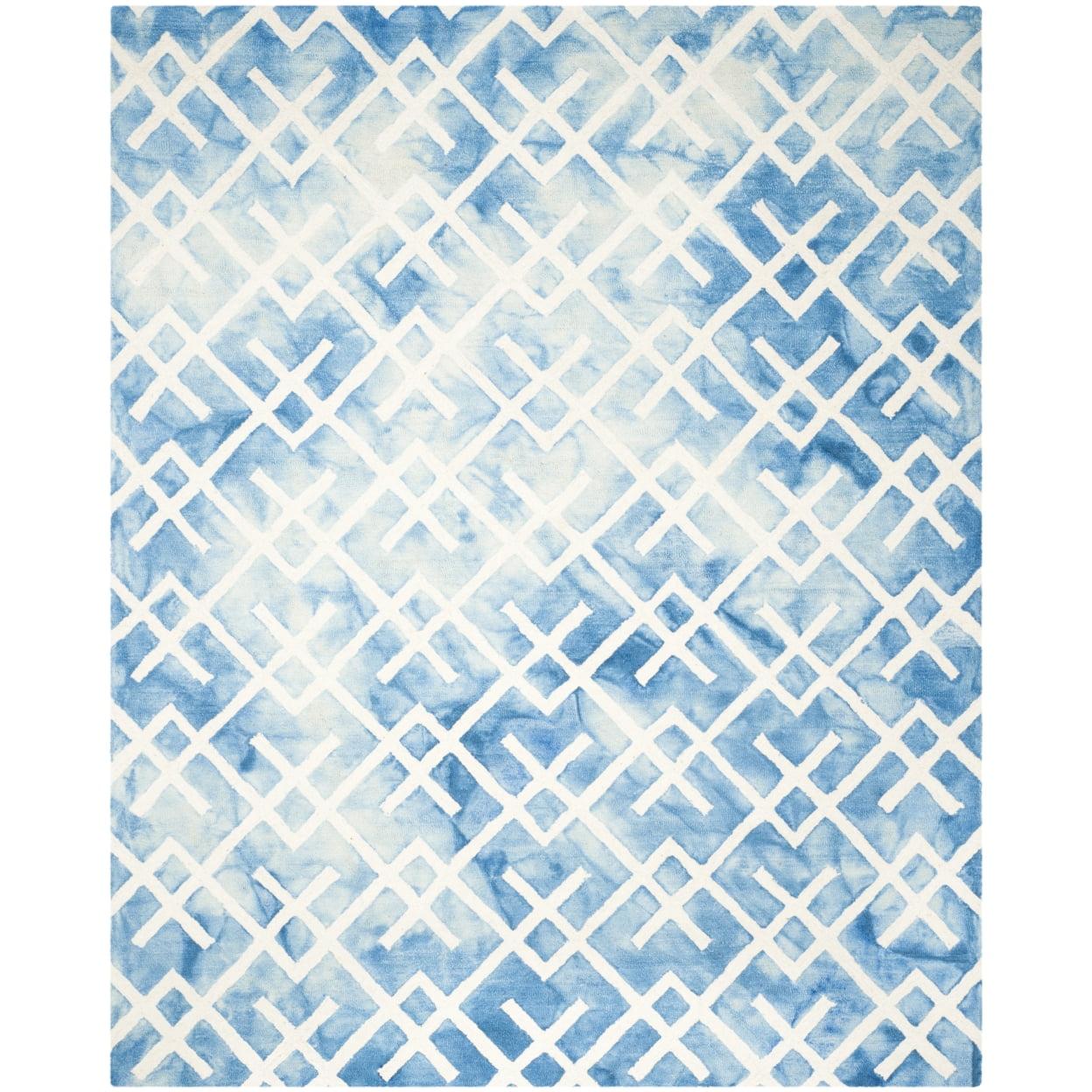 Dip Dye DDY677 Hand Tufted Indoor Area Rug - Blue/Ivory - 8'x10' - Safavieh