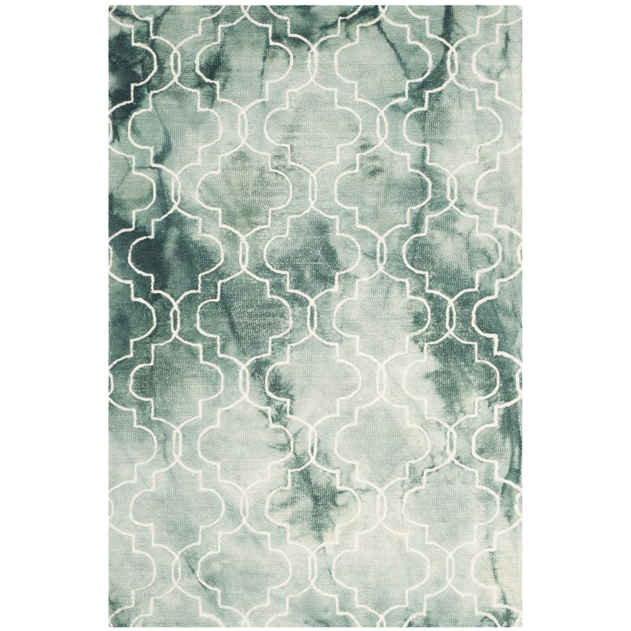 Dip Dye DDY676 Hand Tufted Indoor Area Rug - Green/Ivory - 4'x6' - Safavieh