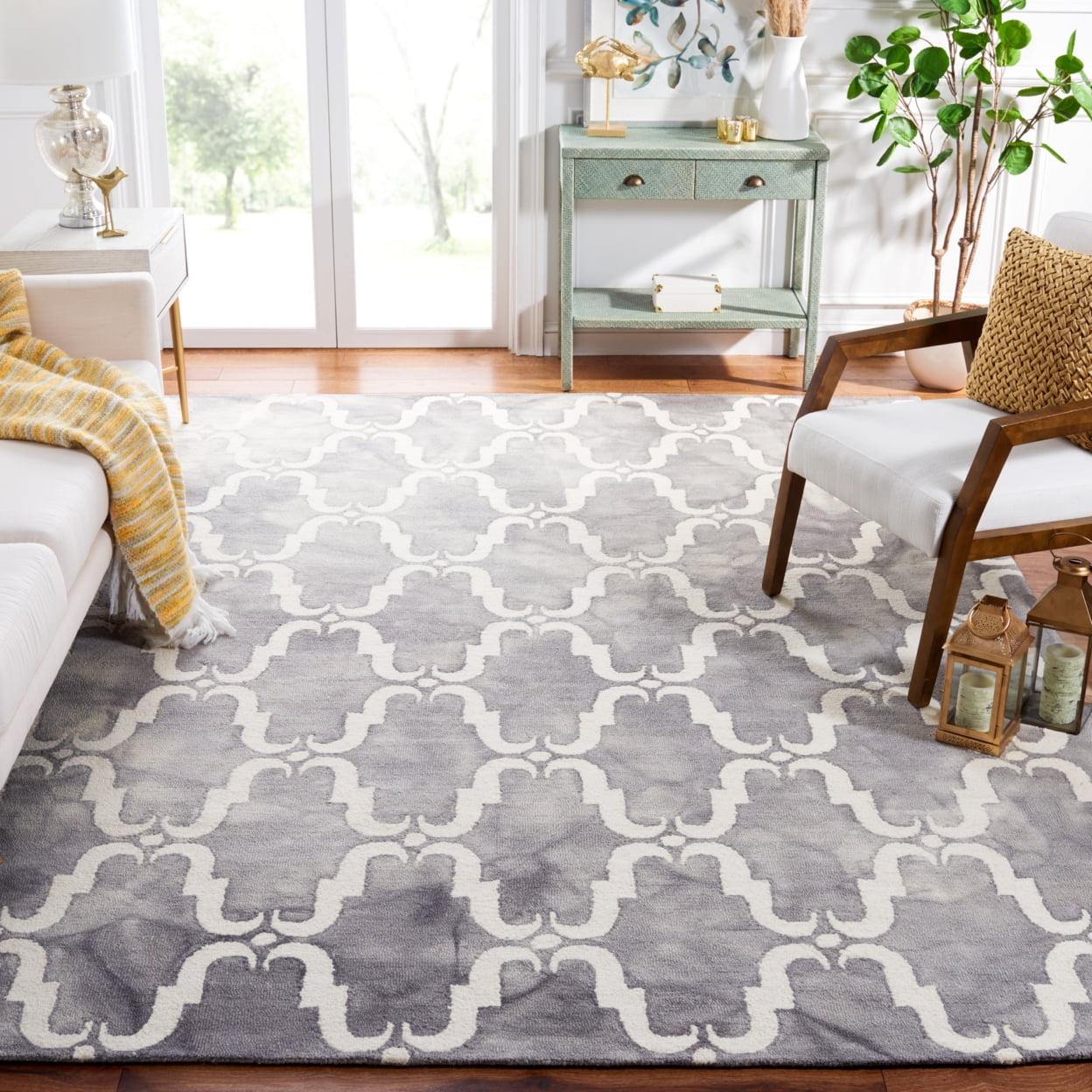 Dip Dye DDY536 Hand Tufted Indoor Accent Rug - Grey/Ivory - 2'x3' - Safavieh
