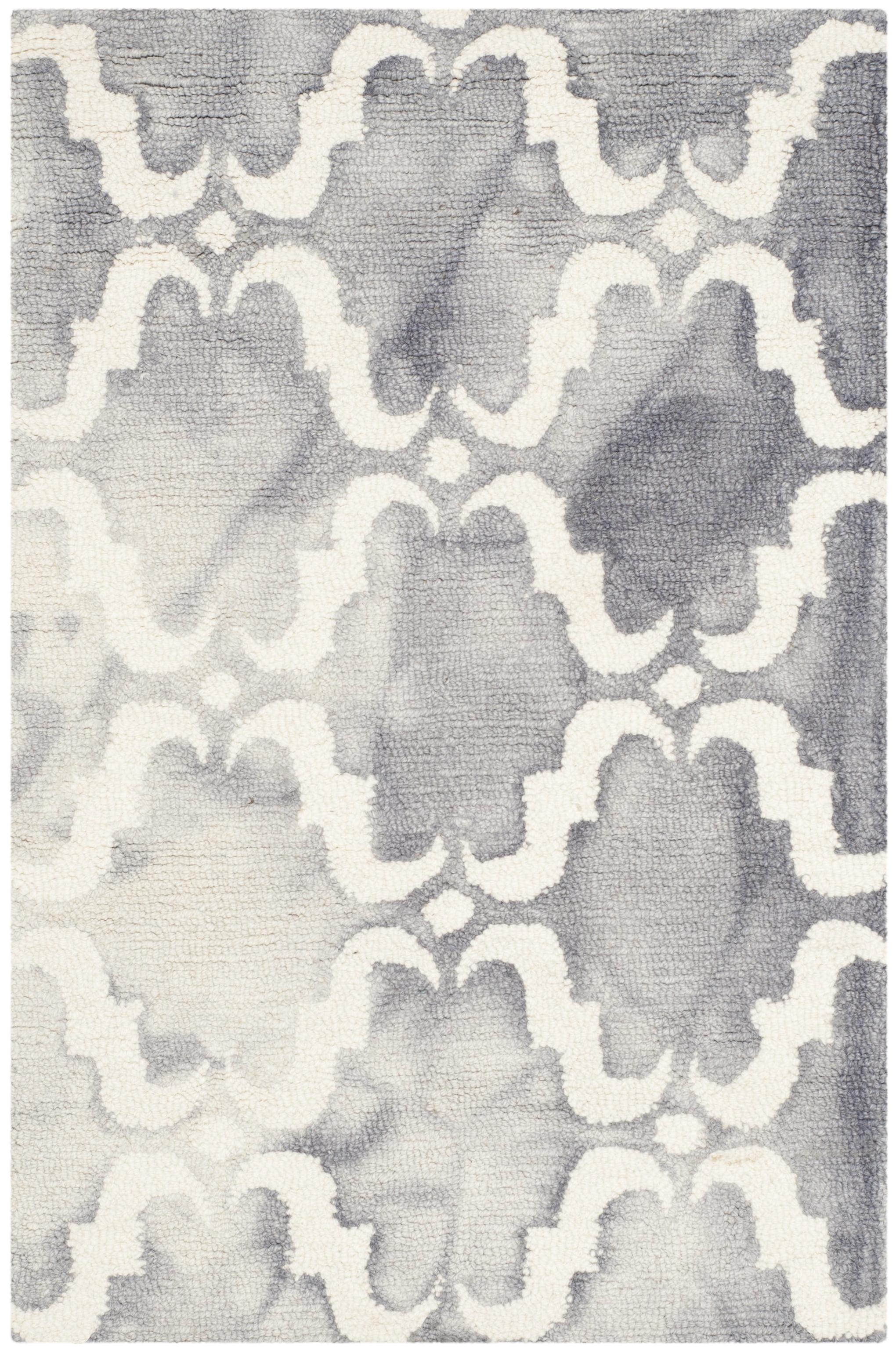 Dip Dye DDY536 Hand Tufted Indoor Accent Rug - Grey/Ivory - 2'x3' - Safavieh