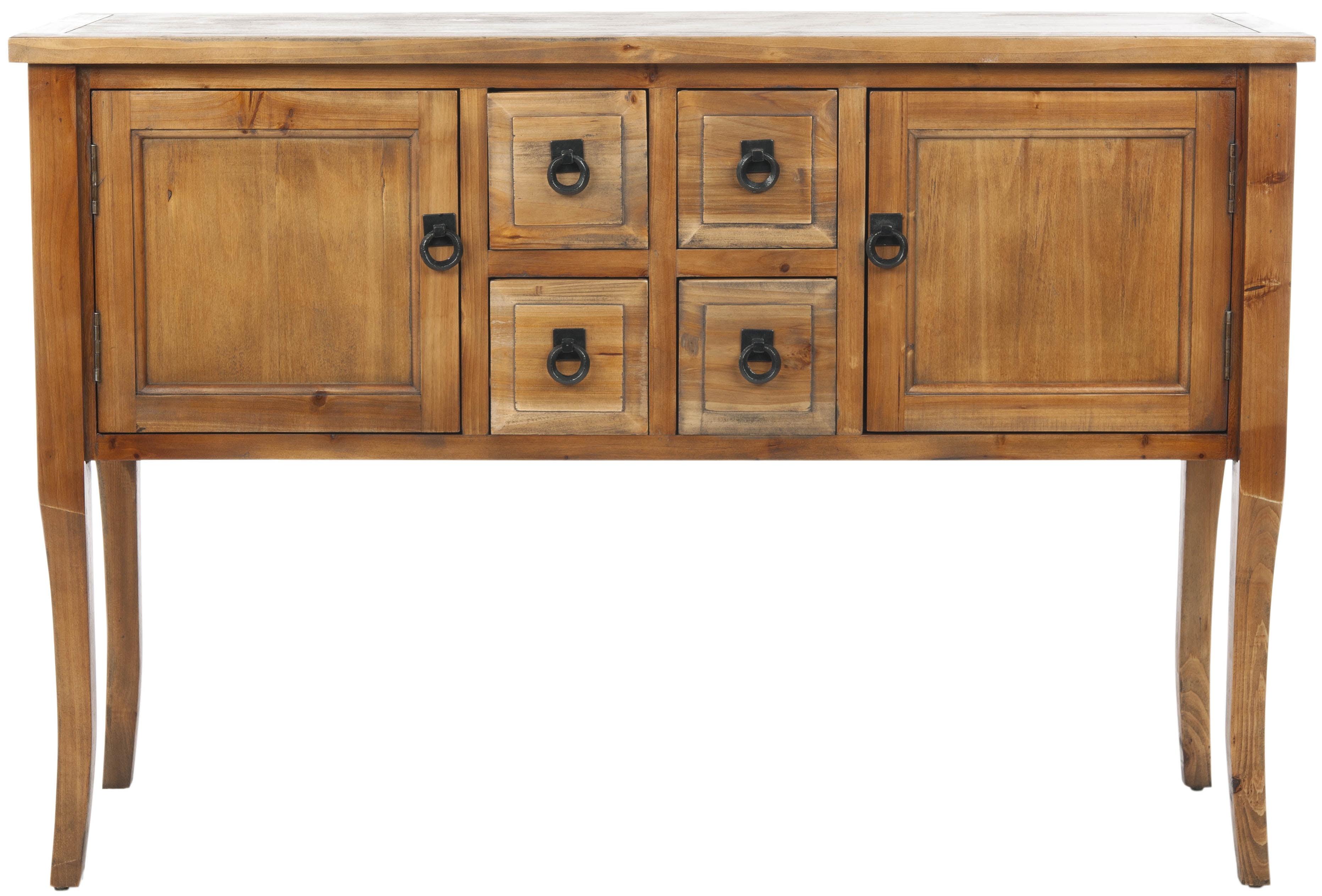 Dolan Transitional Brown Pine Sideboard with Cabriole Legs