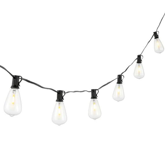 Dorcia LED Outdoor String Lights - 120" - 10 Light - PLT4043 - Black - Safavieh