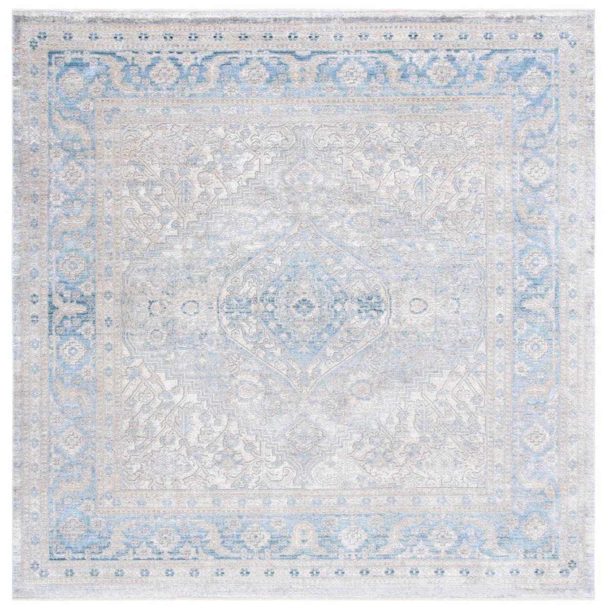 Dream DRM411 Power Loomed Indoor Area Rug - Grey/Blue - 6'7"x6'7" - Safavieh