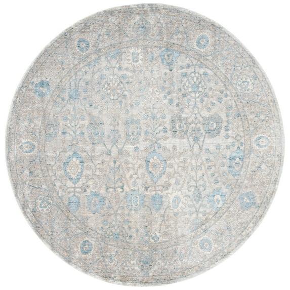 Dream DRM408 Power Loomed Indoor Area Rug - Grey/Blue - 6'7" Round - Safavieh