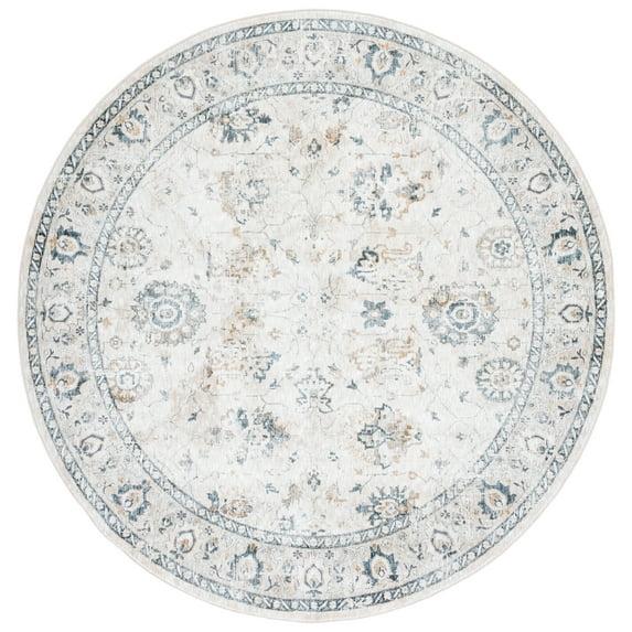 Dream DRM727 Power Loomed Area Rug - Ivory/Light Beige - 6'7" round - Safavieh.