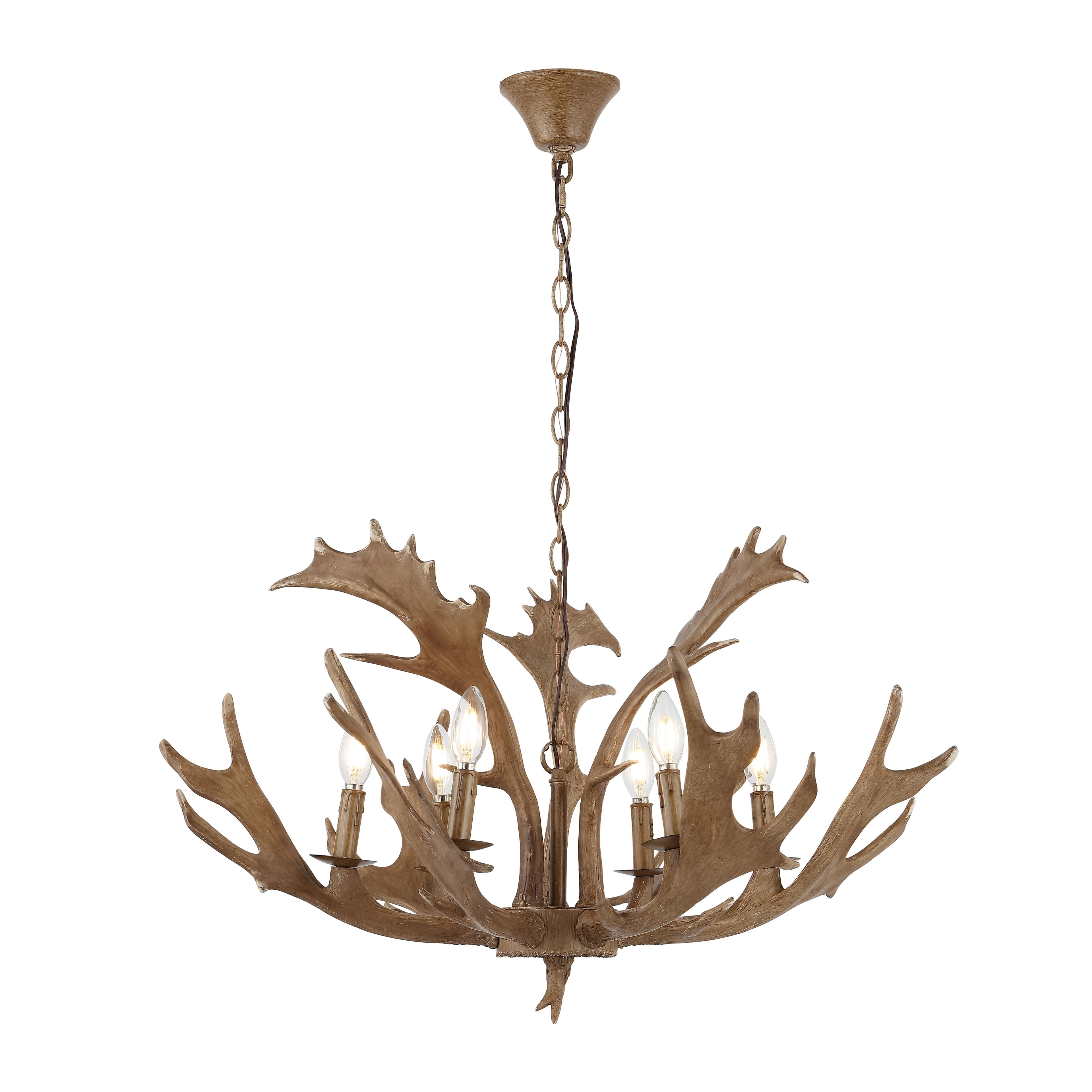 Dresden 6 Light 30" Chandelier - CHA4029 - Brown - Safavieh