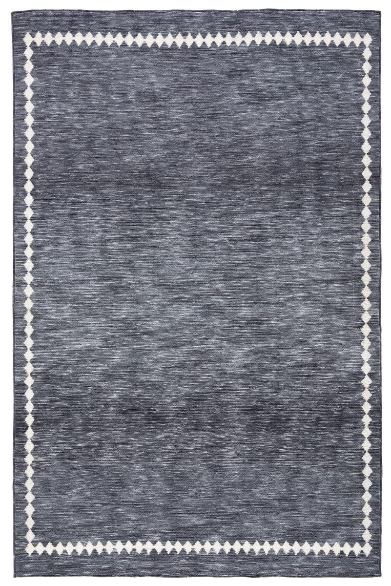 Ivory and Gray Rectangular Non-slip Washable Area Rug