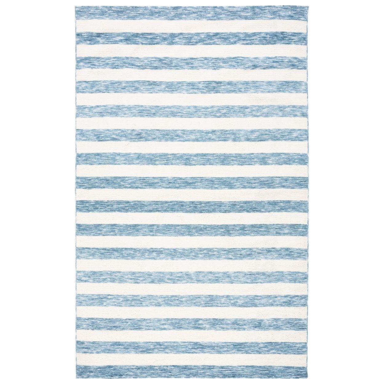 Easy Care ECR115 Power Loomed Machine Washable Indoor Area Rug - Light Blue/Ivory - 6'x9' - Safavieh