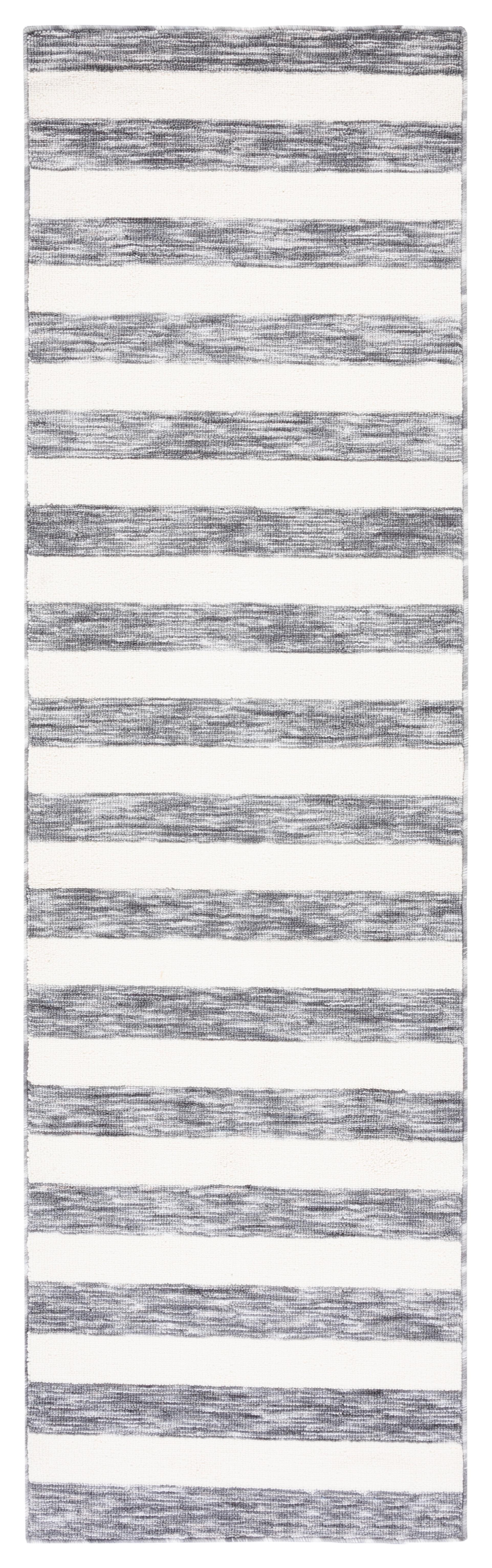 Easy Care ECR115 Power Loomed Machine Washable Indoor Runner - Dark Grey/Ivory - 2'3"x6' - Safavieh