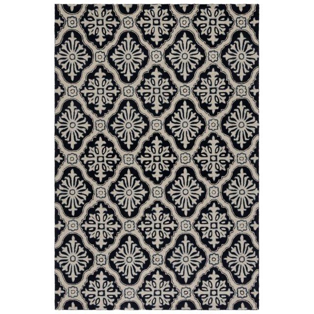 Taran Easy Care Hand Hooked Performance Geometric Rug