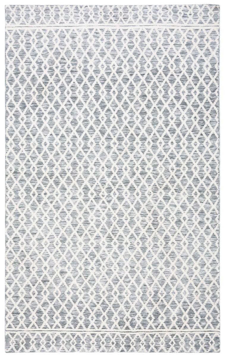 Gray Geometric Easy Care Synthetic Rectangular Rug 3' x 5'