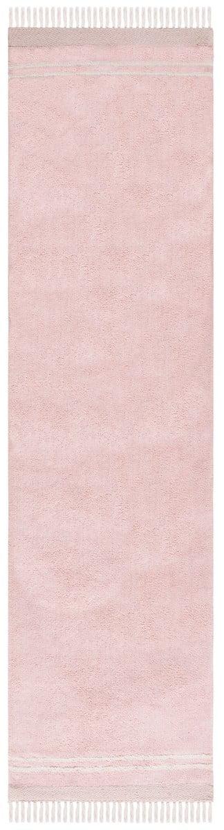 SAFAVIEH Easy Care Tahnee Solid Runner Rug, 2'3" x 9', Pink/Ivory