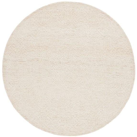 SAFAVIEH Ebony Abbey Geometric Area Rug, Gold/Ivory, 6' x 6' Round