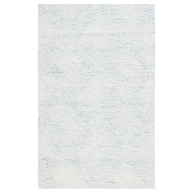 Ebony EBN105 Hand Tufted Indoor Area Rug - Blue/Ivory - 4'x6' - Safavieh
