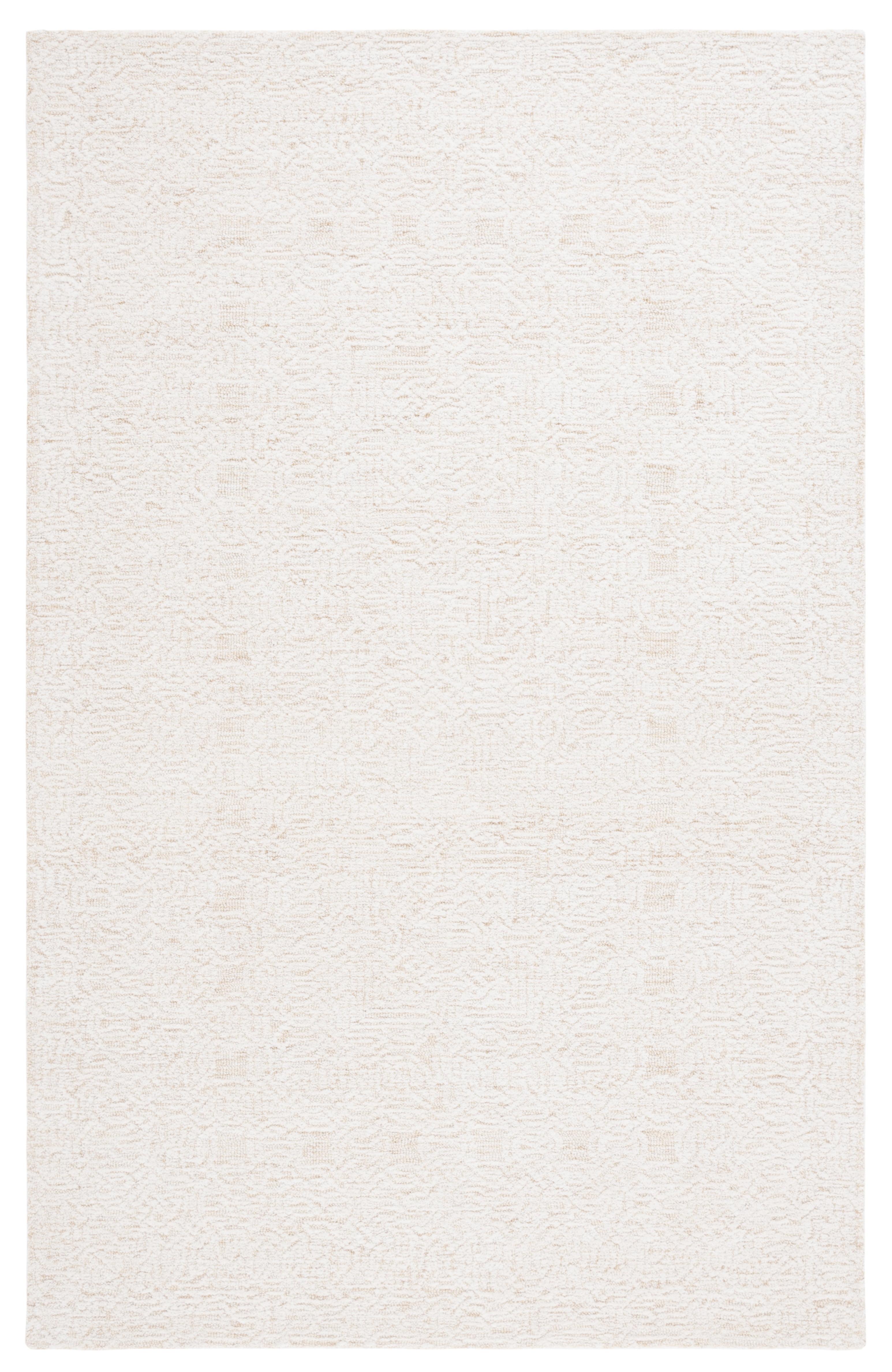 Ivory Hand Tufted Wool Rectangular 8' x 10' Area Rug