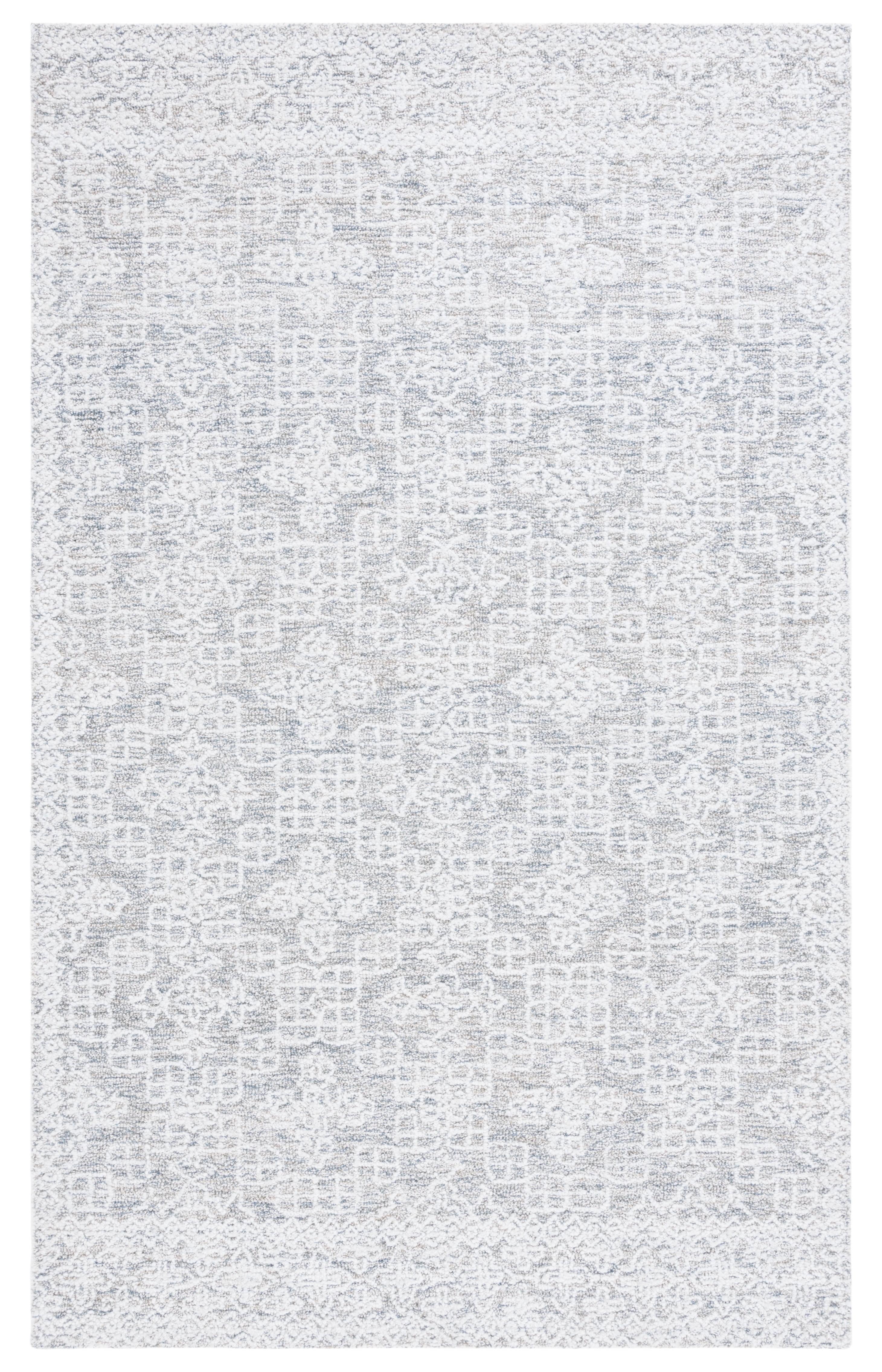 Ebony EBN201 Hand Tufted Area Rug - Grey/Ivory - 4'x6' - Safavieh.