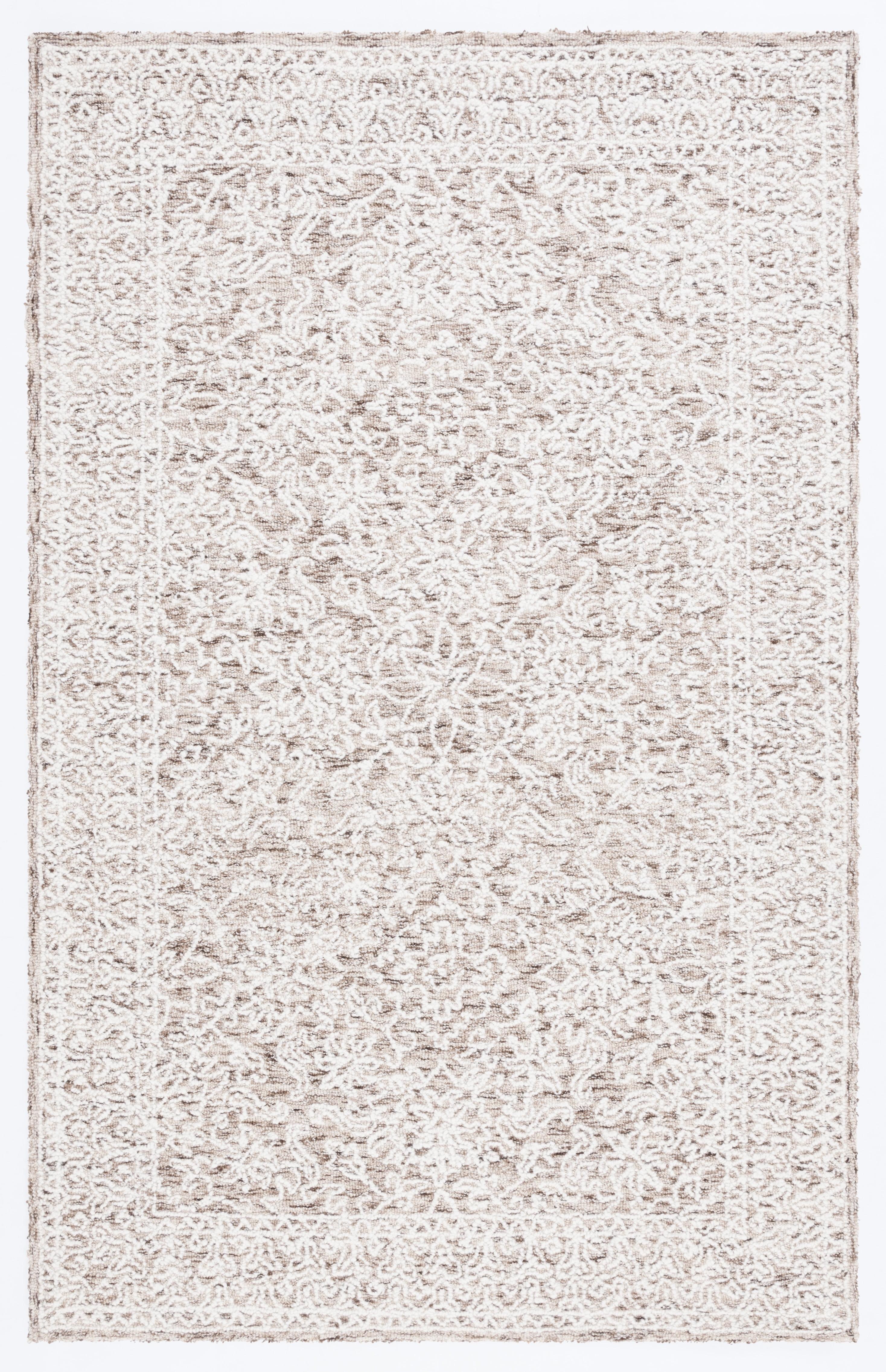 Ivory Hand Tufted Wool Rectangular Area Rug