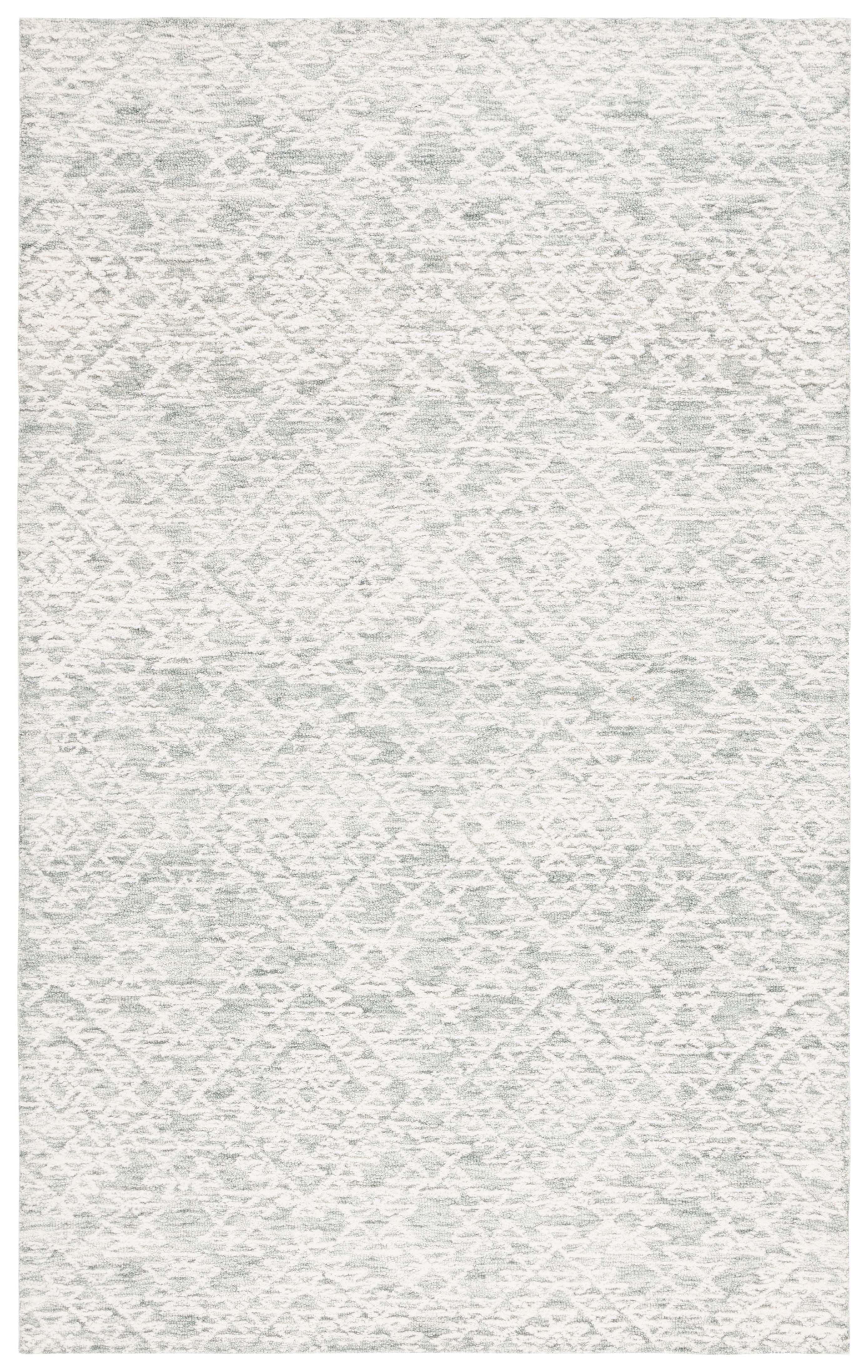 Ebony EBN303 Hand Tufted Indoor Area Rug - Ivory/Grey - 5'x8' - Safavieh