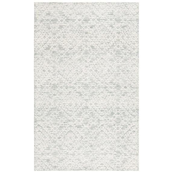 Ebony EBN303 Hand Tufted Indoor Area Rug - Ivory/Grey - 5'x8' - Safavieh