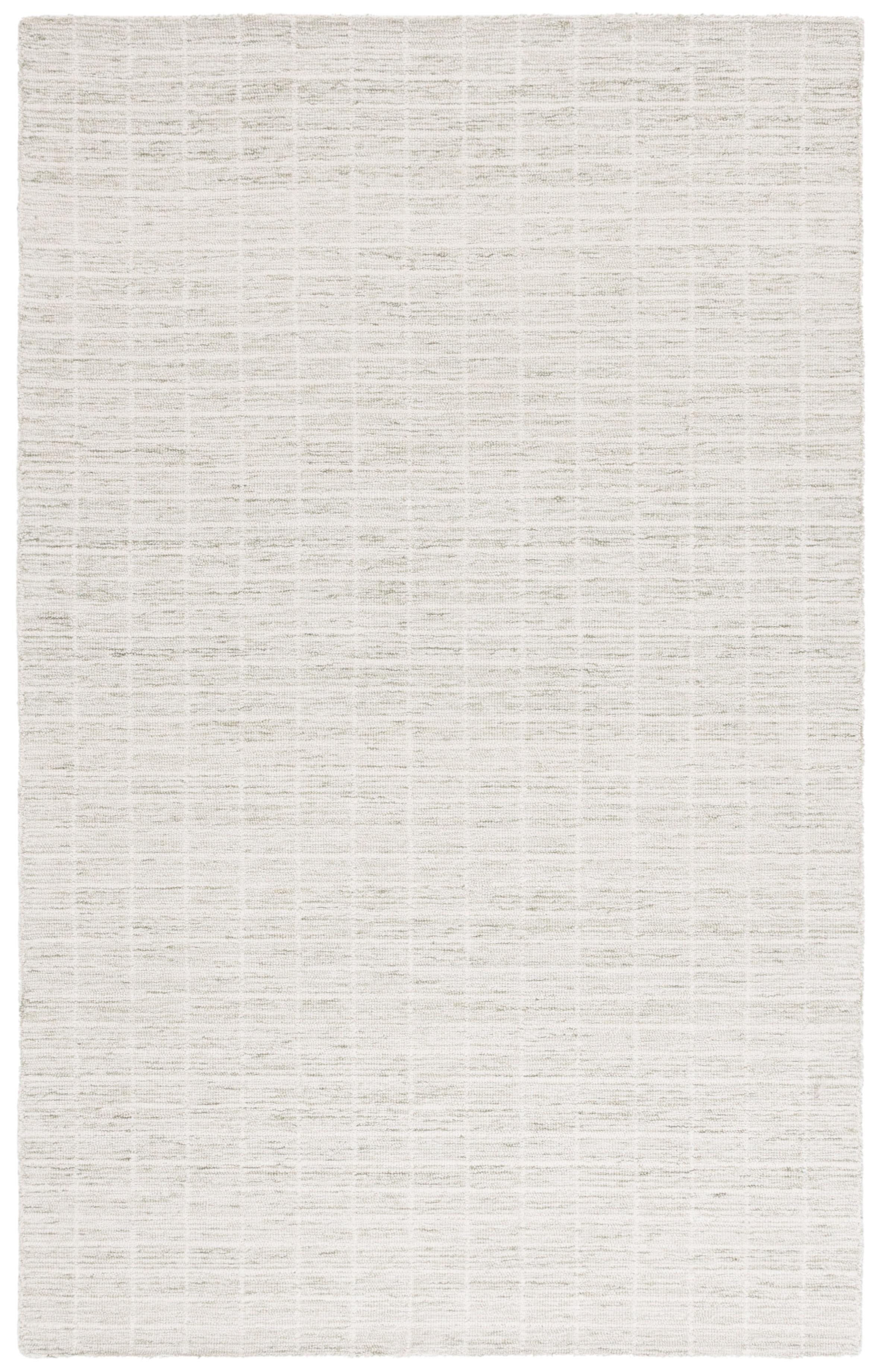 Abstract Ivory & Beige Handmade Wool Rug 4' x 6'