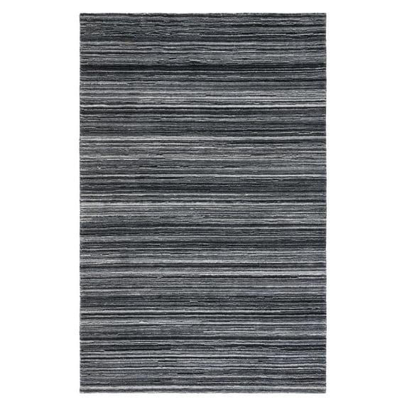 Elements ELM701 Hand Woven Area Rug - Black/Grey - 5'x8' - Safavieh.