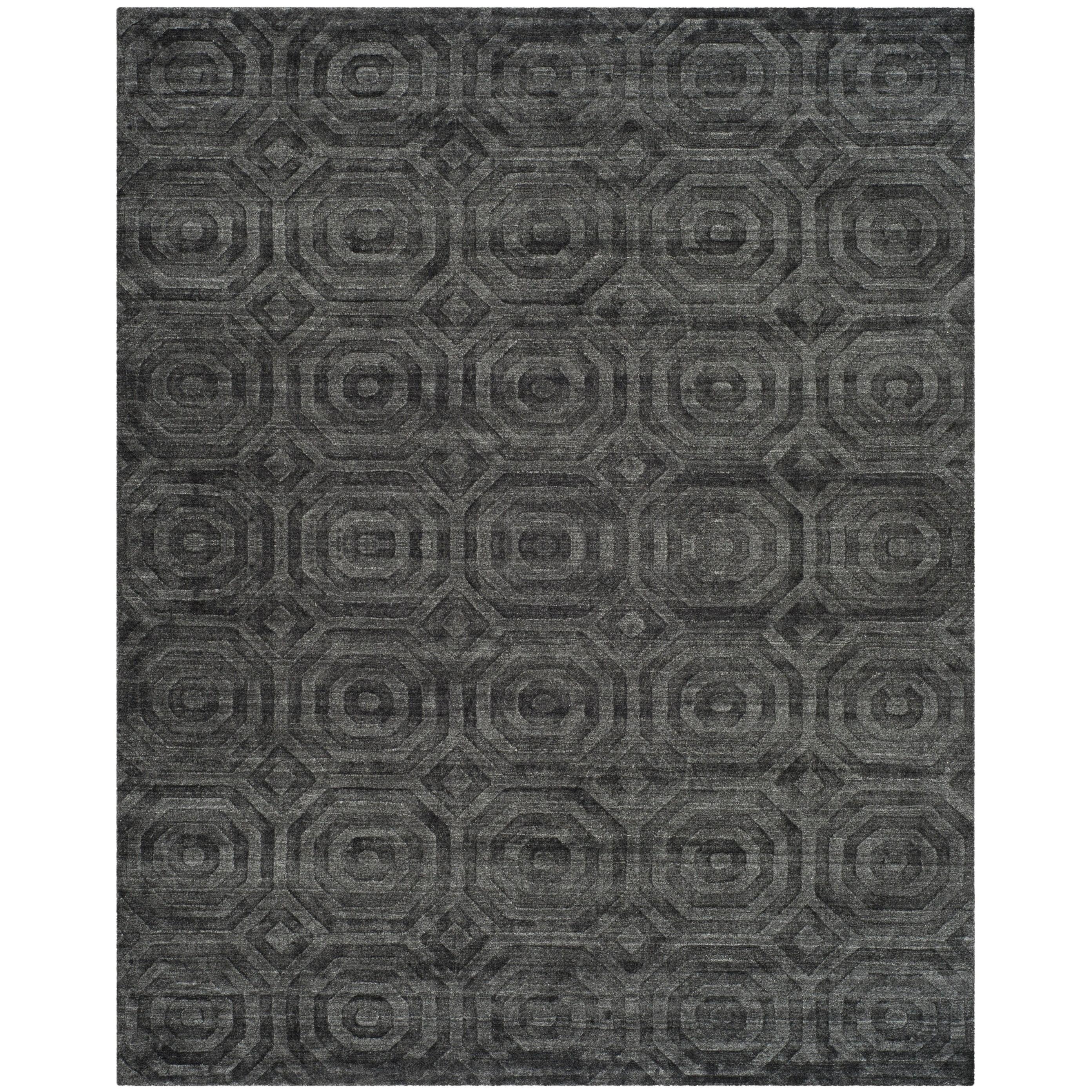 SAFAVIEH Elements Laird Geometric Area Rug, Dark Grey, 9' x 12'