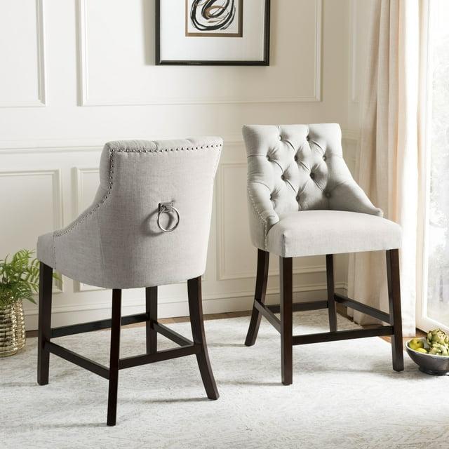 Rosdorf Park Balyon Upholstered Counter Stool with Solid Wood Frame (Set of 2)