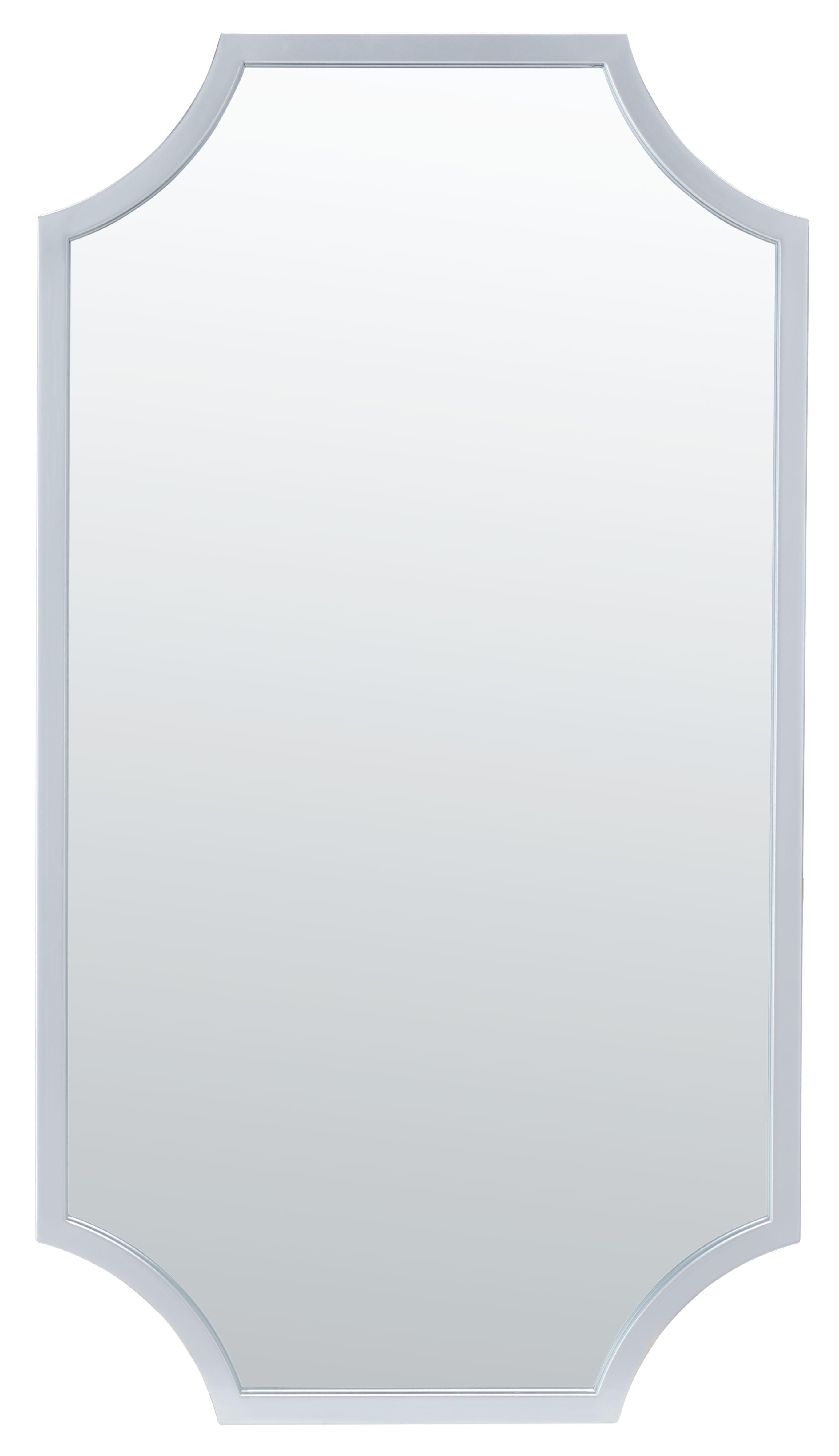 Elenin Silver Scalloped Rectangular Wall Mirror