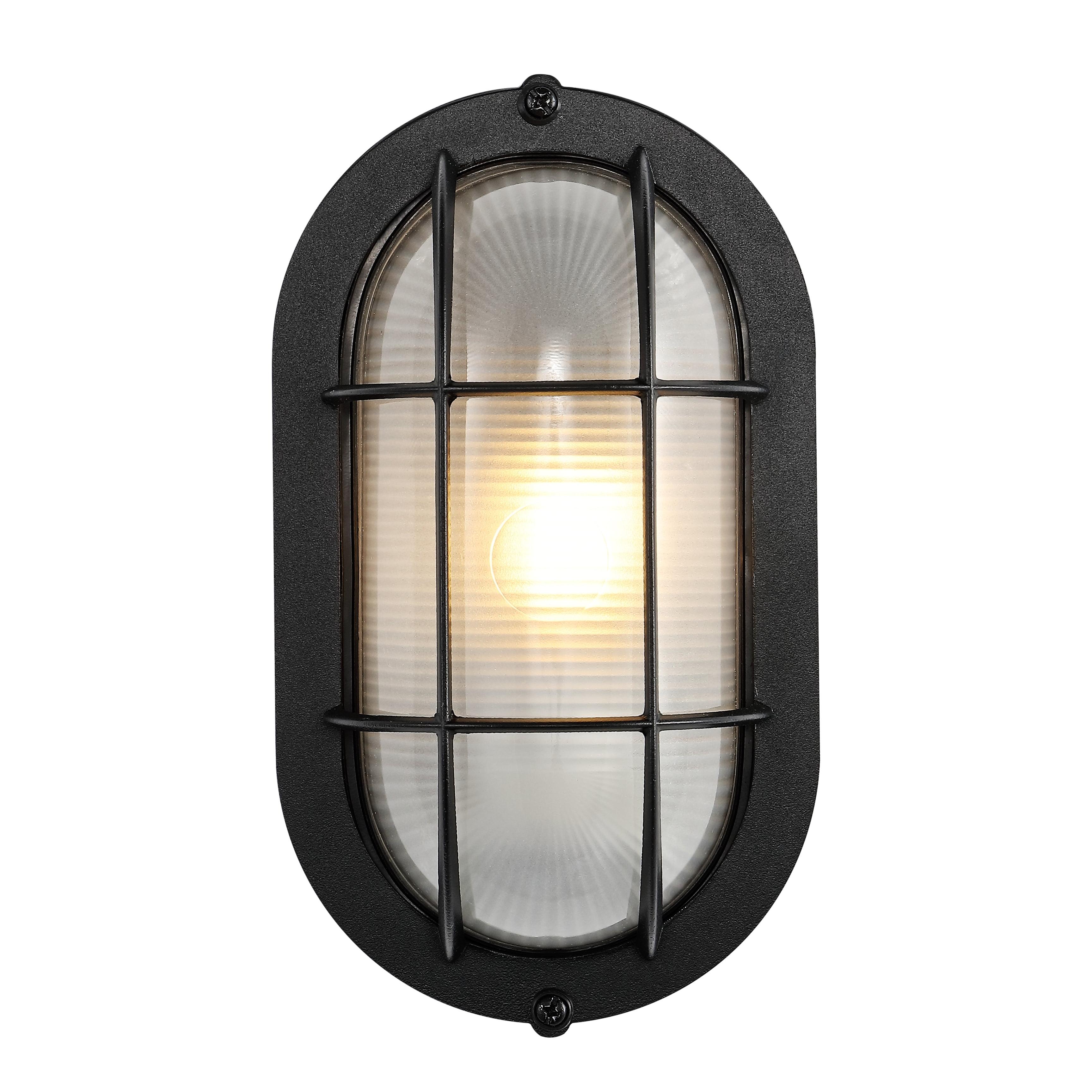 Elora Outdoor Wall Sconce Lights (Set of 2) - Textured Black - Safavieh.