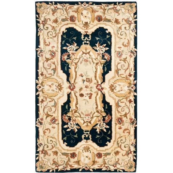 Empire EM824 Hand Tufted Indoor Accent Rug - Navy/Beige - 3'x5' - Safavieh