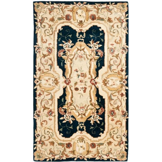 Empire EM824 Hand Tufted Indoor Accent Rug - Navy/Beige - 3'x5' - Safavieh